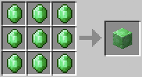 Minecraft emerald block recipe