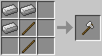Minecraft iron axe recipe