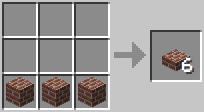 Minecraft brick slab recipe