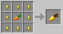 Minecraft golden carrot recipe