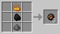Minecraft fire charge recipe