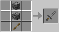 Minecraft stone sword recipe