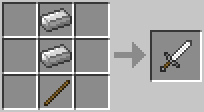 Minecraft iron sword recipe
