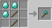 Minecraft diamond axe recipe